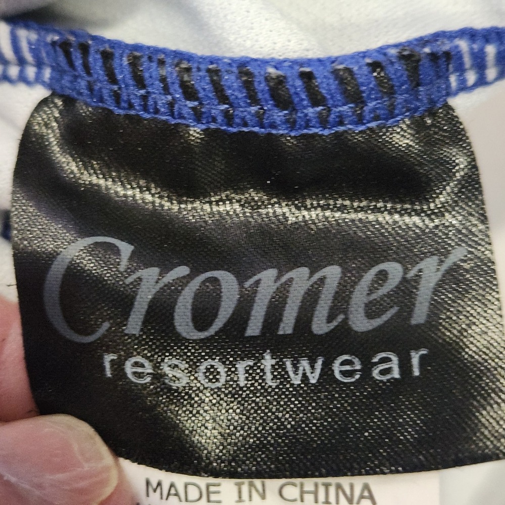 Cromer Resortwear One Piece Swimsuit Size 12 Blue‎ Ruching Padded - Picture 5 of 9